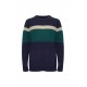 Kids Rd Neck Wool Pullover with Stripes